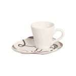 Conjunto 6 Xícaras Chá Com 6 Pires Strip Scalla