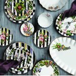 Conjunto 4 Xícaras De Chá Com Pires Floral Chess Scalla