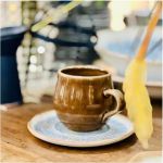 Conjunto 6 Xícaras Café Com 6 Pires Oreon Blue Scalla