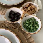 Petisqueira 3 Divisórias Cerâmica Bambu Scalla