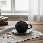 Conjunto 6 Xícaras Café Com 6 Pires Oreon Green Scalla