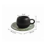 Conjunto 6 Xícaras Café Com 6 Pires Oreon Green Scalla