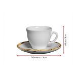 Conjunto 6 Xícara de Café Com Pé Bambu Scalla