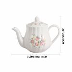 Bule de Chá Relevo Vó Dulce Cerâmica Scalla