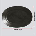 Travessa Media Stone Black 39cm Scalla