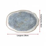 Travessa Orgânica Pequena Oreon Blue Scalla