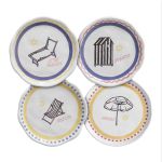 Conjunto 4 Pratos Sobremesa Ø20cm Summer Cerâmica Scalla