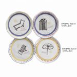 Conjunto 4 Pratos Sobremesa Ø20cm Summer Cerâmica Scalla