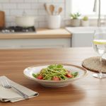 Conjunto 6 Prato Fundo Bege Filete Amassada Cerâmica Scalla