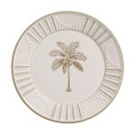 Conjunto 6 Prato Raso 28cm Vintage Palms Cerâmica Scalla