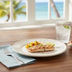 Conjunto 6 Prato Raso 28cm Vintage Palms Cerâmica Scalla