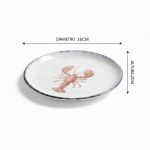 Conjunto 6 Prato Pão Atlântica Cerâmica Scalla