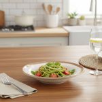 Conjunto 6 Prato Fundo Bege Filete Amassada Cerâmica Scalla