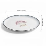 Conjunto 6 Prato Raso Ø27cm Concha Atlântica Scalla