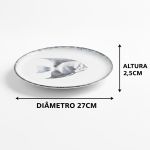 Conjunto 6 Prato Raso Ø27cm Tang Atlântica Cerâmica Scalla