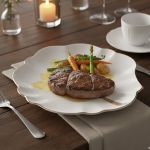 Conjunto 6 Prato Raso Ø29cm Filete Ouro Ipê Amarelo Scalla