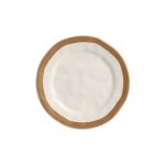 Conjunto 6 Prato Sobremesa 20cm Bege Filete Amassada Scalla