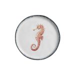 Conjunto 6 Prato Sobremesa Cavalo Marinho Atlântica Scalla