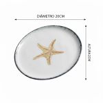 Conjunto 6 Prato Sobremesa Estrela Atlântica Scalla