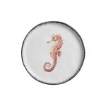 Conjunto 6 Prato Sobremesa Cavalo Marinho Atlântica Scalla