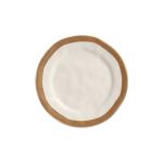 Conjunto 6 Prato Sobremesa 20cm Bege Filete Amassada Scalla