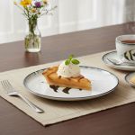 Conjunto 6 Prato Sobremesa Liso Atlântica Cerâmica Scalla