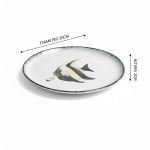 Conjunto 6 Prato Sobremesa Liso Atlântica Cerâmica Scalla