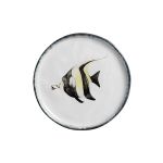 Conjunto 6 Prato Sobremesa Liso Atlântica Cerâmica Scalla