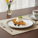 Conjunto 6 Prato Sobremesa Liso Atlântica Cerâmica Scalla