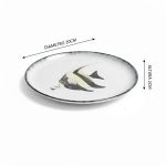 Conjunto 6 Prato Sobremesa Liso Atlântica Cerâmica Scalla