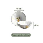Conjunto 6 Bowls Cereal Branco Toscana Cerâmica Scalla