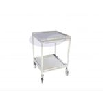 CARRINHO DE TRANSPORTE AÇO INOX 304 500X400X600MM ATÉ 150KG 2 BANDEJAS