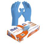 LUVA NITRÍLICA SEM PÓ AZUL P 100UN