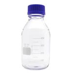 FRASCO REAGENTE VIDRO BOROSSILICATO 250ML GRADUADO COM TAMPA GL45 AZUL