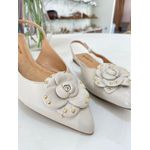 SAPATILHA SLINGBACK COM FLOR