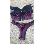 CONJUNTO DE VELUDO ROXO