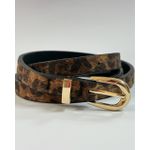 Cinto Fivela Oval Estampado