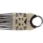 CONJ. BARRIGUEIRA E CILHA DE SEDA TRABALHADA INOX MARROM