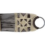 CONJ. BARRIGUEIRA E CILHA DE SEDA TRABALHADA INOX MARROM