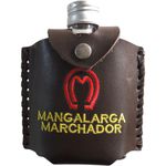 PORTA WHISKY PEQUENO DE COURO VIDRO MANGALARGA MACHADOR