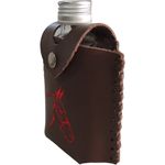 PORTA WHISKY PEQUENO DE COURO VIDRO MULADEIRO