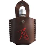 PORTA WHISKY PEQUENO DE COURO VIDRO MULADEIRO