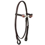 CABEÇADA MANGALARGA LB 3 APLIQUES MARROM