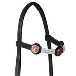 CABEÇADA MANGALARGA LB 3 APLIQUES PRETA