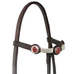 CABEÇADA MANGALARGA LB 3 APLIQUES MARROM