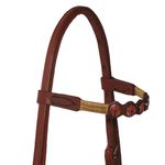 CABEÇADA MANGALARGA LB 5 APLIQUES MARROM