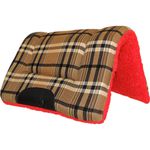 MANTA QUARTO DE MILHA LUXO C/ PELO XADREZ