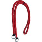 RÉDEA DE LÃ TORCIDA CURTA INOX VERMELHO