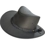 CHAPÉU DE COURO HM LISO PRETO