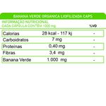 Banana Verde Orgânica Liofilizada - 90 Cápsulas